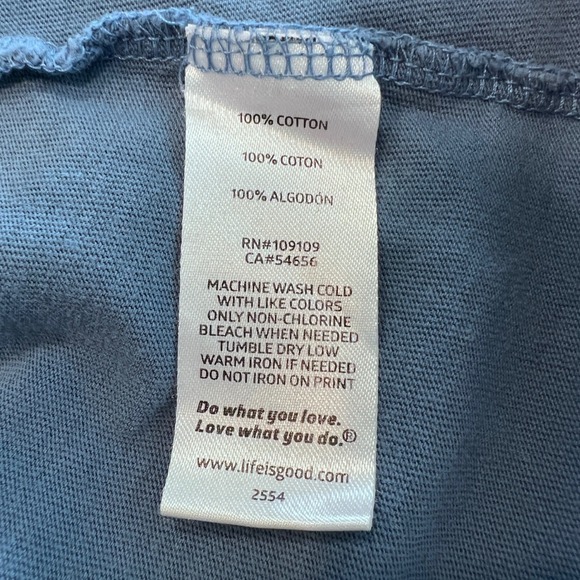 Life Is Good Womens Crusher Tee Blue Floral Graphic Long Sleeve T Shirt XXL - Picture 5 of 9